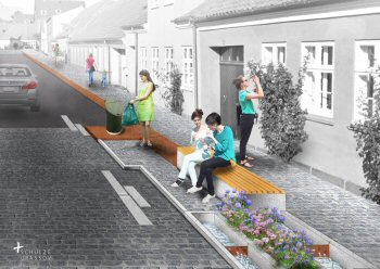 Afkobling af vejvand i Sndergade, Middelfart, foto 1